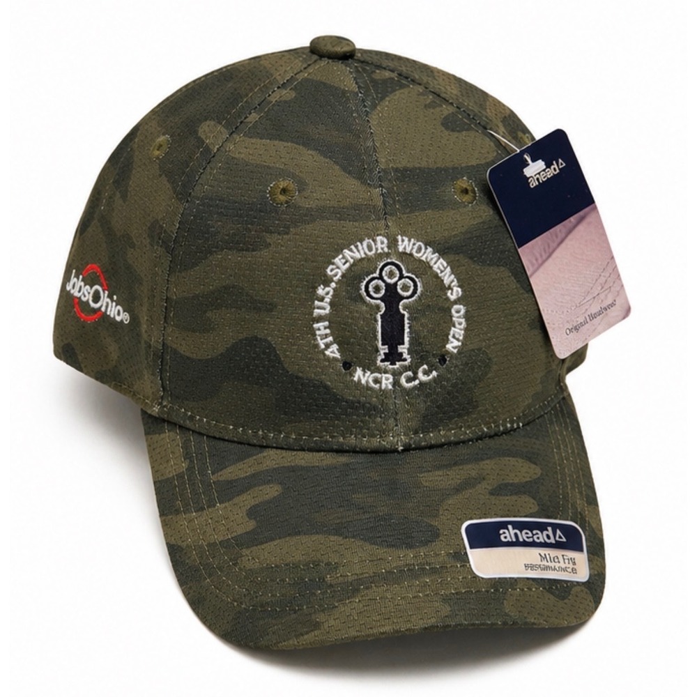 Ahead 2022 U.S. Senior Women's Open NCR Country Club Kettering OH Camo Hat NWT